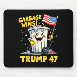 Trump wint Trump 47 Team Garbage voor Trump 2024 Muismat