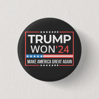 Trump wint, Trump wint 45 47 Ronde Button 3,2 Cm