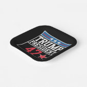 Trump wint verkiezingen 2024 Trump wint verkiezing Papieren Bordje (Gebogen)