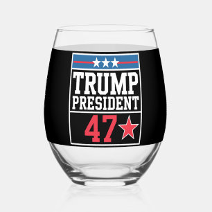 Trump wint verkiezingen 2024 Trump Won 2024 Wijnglas Zonder Voet