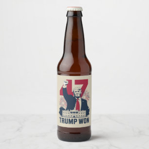 Trump Wint Weer Verkiezingen 2024 President 47e Bier Etiket