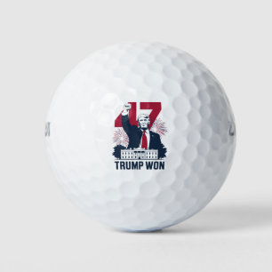 Trump Wint Weer Verkiezingen 2024 President 47e Golfballen