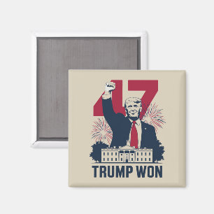 Trump Wint Weer Verkiezingen 2024 President 47e Magneet
