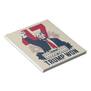 Trump Wint Weer Verkiezingen 2024 President 47e  Notitieblok