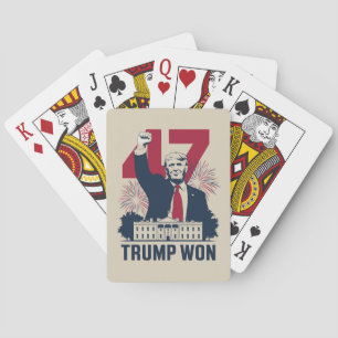 Trump Wint Weer Verkiezingen 2024 President 47e  Pokerkaarten