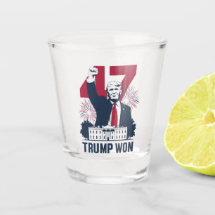 Trump Wint Weer Verkiezingen 2024 President 47e Shot Glas