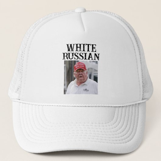 Trump / Witte Russische Trucker Hat Pet (Voorkant)