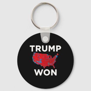 Trump Won 2024 Correcte Verkiezingsuitslag Kaart 2 Sleutelhanger