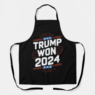 Trump Won 2024 President 47th Van Witte Huis  Schort