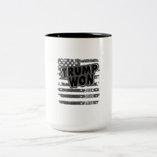 Trump won 2024 tweekleurige koffiemok
