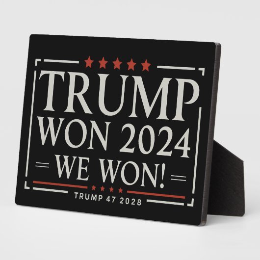 Trump Won 2024 We Won 47 2028 VS Fotoplaat (Zijkant)