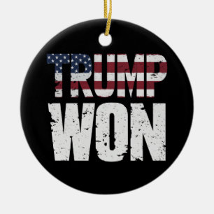 Trump won 47e Amerikaanse presidentsverkiezingen 2 Keramisch Ornament