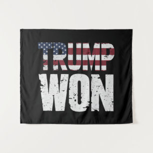 Trump Won 47e VS President Gewonnen Verkiezing 202 Wandkleed