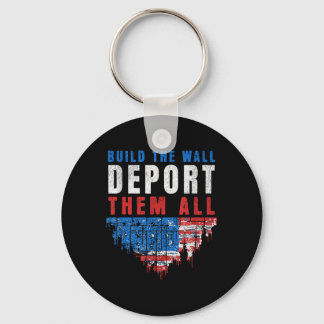 Trump won de bouw van de muur Deport ze allemaal 2 Sleutelhanger