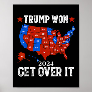 Trump won de verkiezingen van 2024 met het 47e Pre Poster
