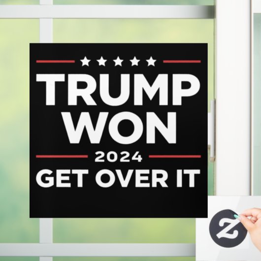 Trump won het in 2024 raamsticker (Huis)