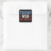 Trump won het in 2024 vierkante sticker (Tas)