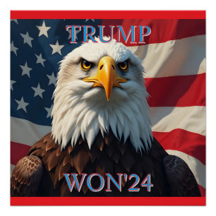 TRUMP WON IN 2024 PERFECT POSTER