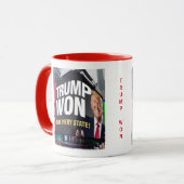 TRUMP WON IN EVERY STATE   MUG (Devant gauche)
