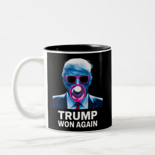 Trump Won Opnieuw 2024 Verkiezingen Stem President Tweekleurige Koffiemok