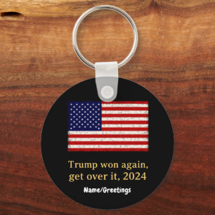 Trump Won Opnieuw, Accepteer Het 2024 Steun Trump Sleutelhanger