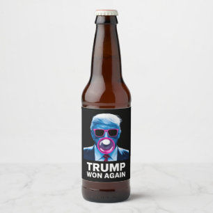 Trump won opnieuw de verkiezingen van 2024 Preside Bier Etiket