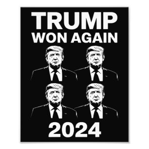 Trump won opnieuw inauguratie dag 47 van de verkie foto afdruk