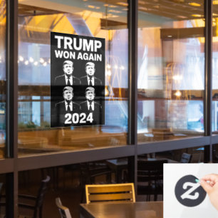 Trump won opnieuw inauguratie dag 47 van de verkie raamsticker