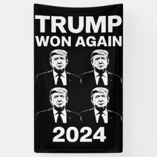 Trump won opnieuw inauguratie dag 47 van de verkie spandoek