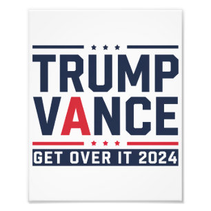 Trump Won Verkiezingen 2024 President Trump Vance Foto Afdruk