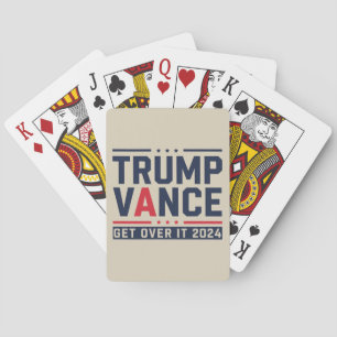Trump Won Verkiezingen 2024 President Trump Vance Pokerkaarten