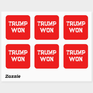 TRUMP WON VIERKANTE STICKER