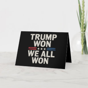Trump Won We Hebben Allen Gewonnen President 47 VS Bedankkaart