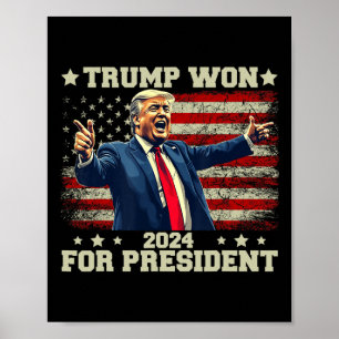 Trump Won Wederom Verkiezingen 2025 President 47 T Poster
