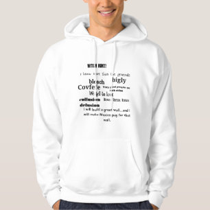 Trump Word Cloud Typografie Hoodie