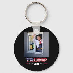 Trump Works Drive-thru Trump serveert Franse friet Sleutelhanger