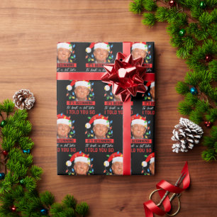 Trump Wrap Kerstmis, Trump Wrap, Pro Trump 2024 Cadeaupapier