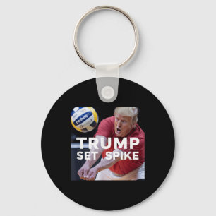 Trump zet Spike grappige politieke volleybalspeler Sleutelhanger