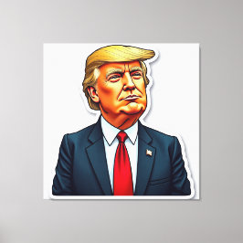 Trump ziet er waardig uit canvas afdruk