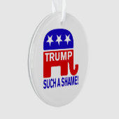 Trump zo'n schande! ornament (voorkant)