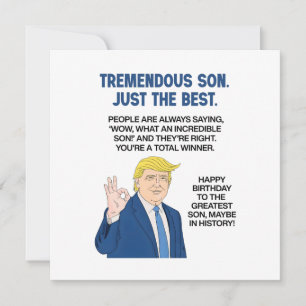 Trump Zoon Verjaardag Kaart