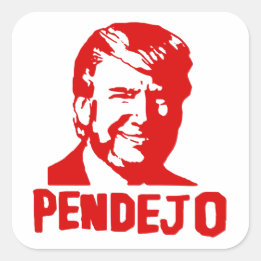 Trump zuigt: Puerto Rico "Pendejo"-Sticker Vierkante Sticker
