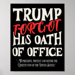Trump zwoer de eed van Kantoor af Poster