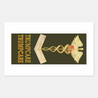 TrumpCare—Twee Petten Rechthoekige Sticker