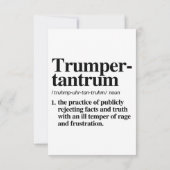 Trumper Tantrum Definitie Bedankkaart (Achterkant)