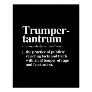 Trumper Tantrum Definitie Perfect Poster