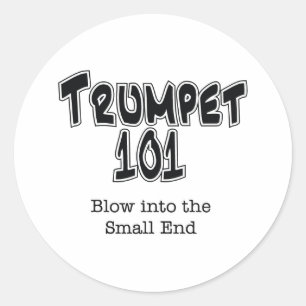 Trumpet 101 ronde sticker