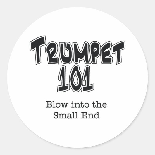 Trumpet 101 ronde sticker (Voorkant)