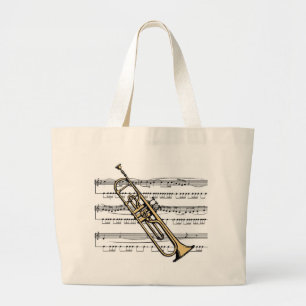 Trumpet 11 B met Canvas tas voor muziekachtergrond