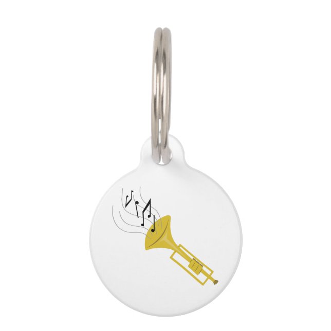 Trumpet afspelen huisdierpenning (Voorkant)